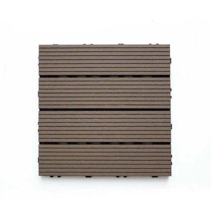 WPC декинг плочи JE-D1 A1, Светло кафе, 30 x 30 x 2 см
