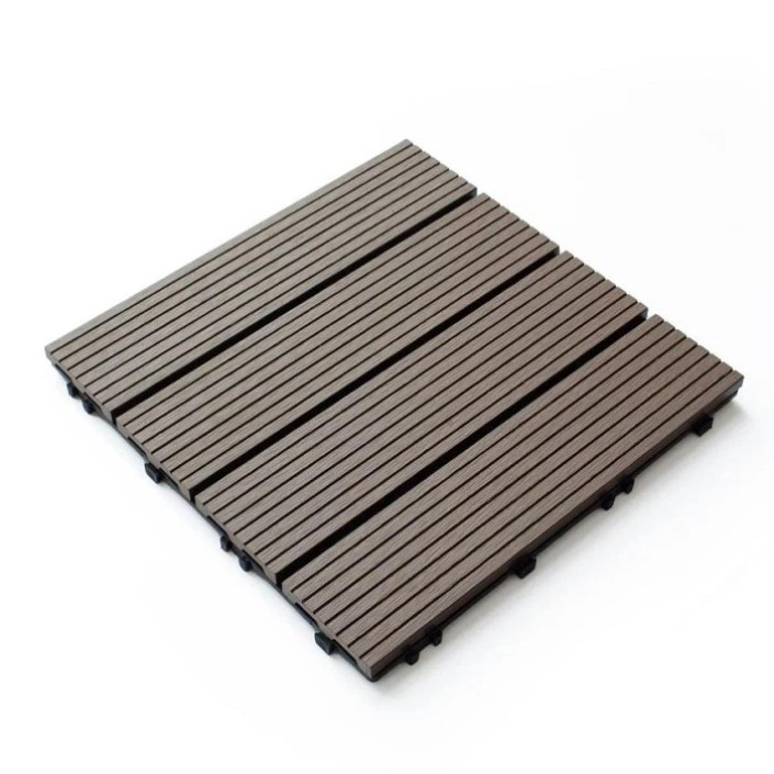 WPC декинг плочи JE-D1 A1, Светло кафе, 30 x 30 x 2 см