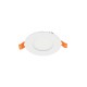 LED кръгъл панел за вграждане LENA-RX, ∅120x20mm, 6W, 564Lm, 3000K, (топла светлина) бял, монтажен отвор ∅105 от строителна борса за Осветление