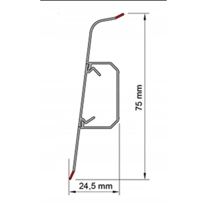 PVC Перваз с кабелен канал Oak Montana SG75 - K0  2.2м.