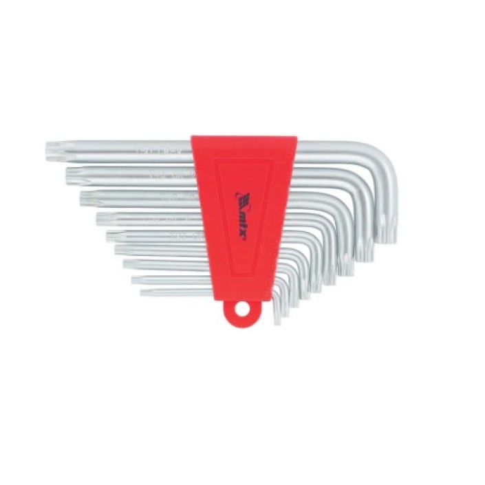 Комплект ключове инбусни TORX, 9бр: T10-T50, къси, 123059, MTX