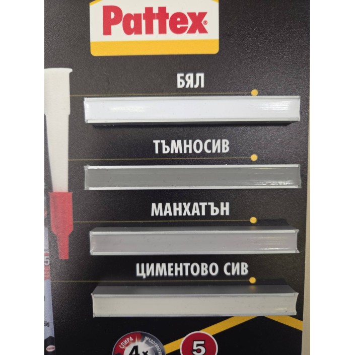 Санитарен силикон Pattex Schimmel Blocker, анти-мухъл, тъмносив 310 мл.