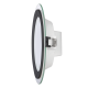 Стъклен LED панел за вграждане, кръг, 12W, 4200K, 220-240V AC, IP44, Черен ринг от строителна борса за Осветление