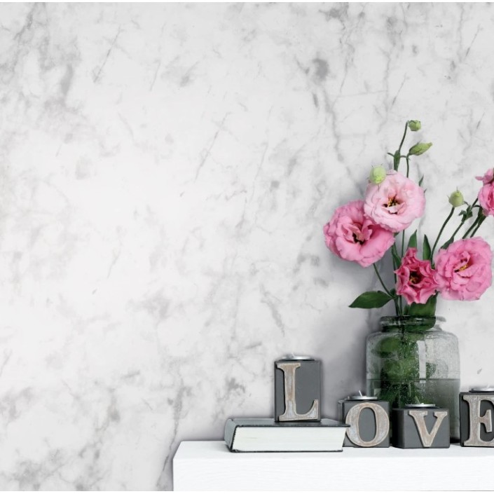 PVC Ламперия White Marble - 0.25m/2.65m - 3028153