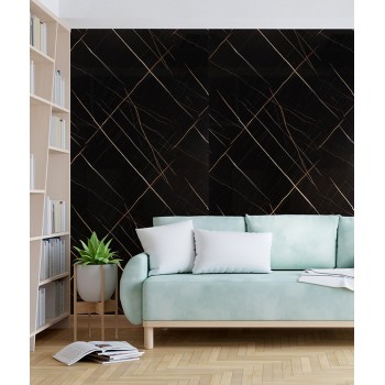 PVC панел стенен №7 Black Marble - 1.22m/3mm/2.80m
