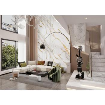 PVC панел стенен №12 PS 106, Carrara Gold - 1.22m/3mm/2.80m
