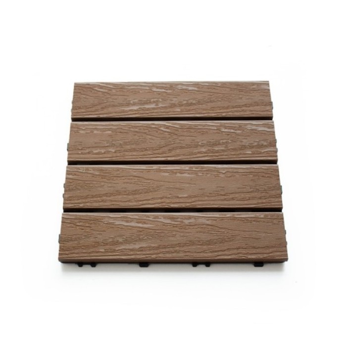 WPC декинг плочи JE-D1 A1, Тиково дърво, 30 x 30 x 2 см