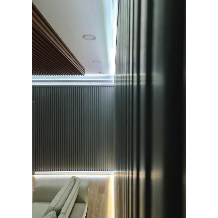 Slat Wall стенен панел - Graphite 12,1х260см  от строителна борса за PVC облицовки