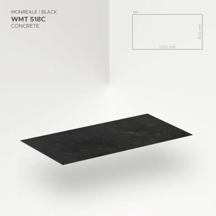 SPC Стенни плочки Modee - MONREALE BLACK concrete 1200x600 mm
