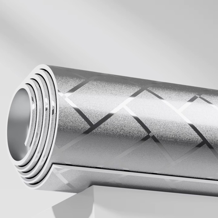 Самозалепващ декоративен  тапет  №5  CST-MM09 Сребро 120x280 см x 2-2.3 мм от строителна борса за PVC облицовки