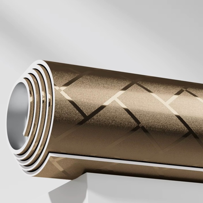 Самозалепващ декоративен  тапет  №6  CST-MM11 Кафяво Злато 120x280 см x 2-2.3 мм от строителна борса за PVC облицовки
