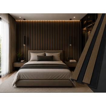 Декоративен стенен линеен панел Elite WALNUT 2800x120x20 mm