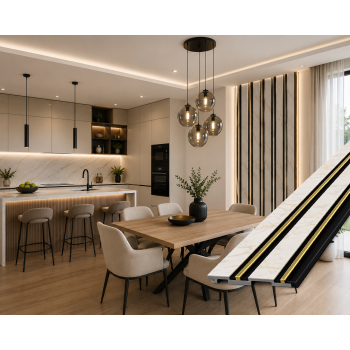 Декоративен стенен линеен панел Dubai ASTRA GOLD 2800x120x12 mm
