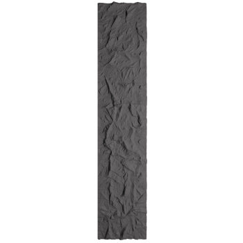 3D Декоративен полиуретанов панел имитация камък, 290х60х3-6 cm., Антрацит
