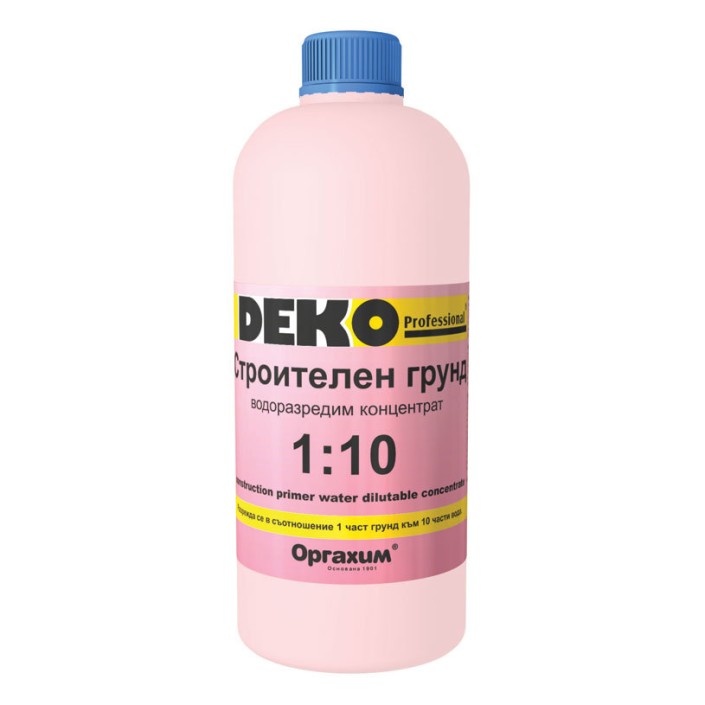 Deko Professional Строителен грунд водоразредим - концентрат 1:10 от строителна борса за Силикони, грундове и пяни