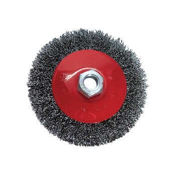 Четка за ъглошлайф, 115 mm, М14, конусна, вълнообразна стоманена тел MTX