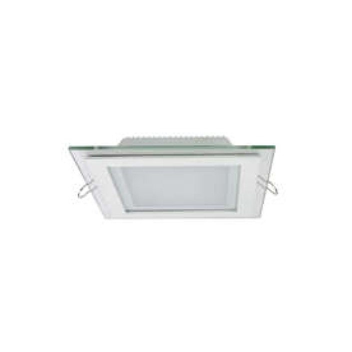 Стъклен LED панел за вграждане VITO, 12W, 6000K, 220V, квадрат, бяла светлина от строителна борса за Осветление