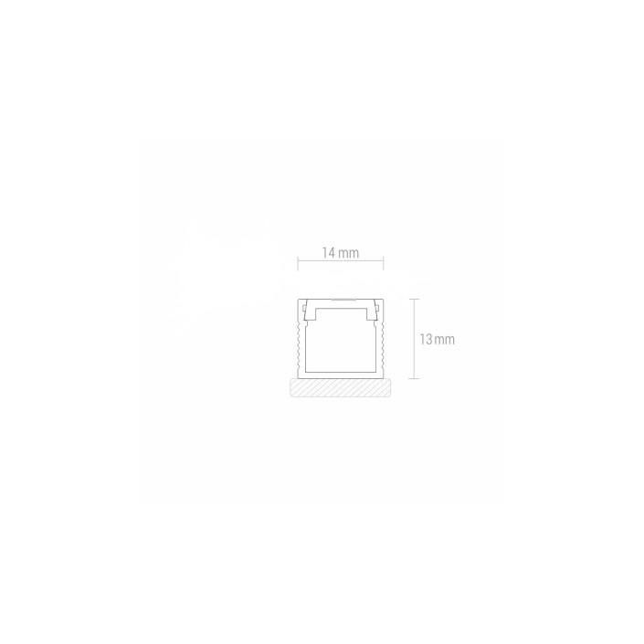 Крайна капачка за LED профилна линия Deoline 13х14