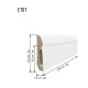 Подов перваз ESTILO VOX -2.4m - MDF - E101 от строителна борса за Первази VOX ESTILO MDF