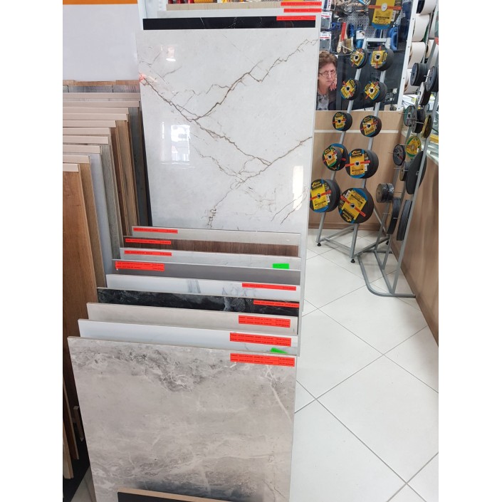 Полиран гранитогрес  58x118cm - INDIANA GREY - 880002 от строителна борса за Обзавеждане за баня